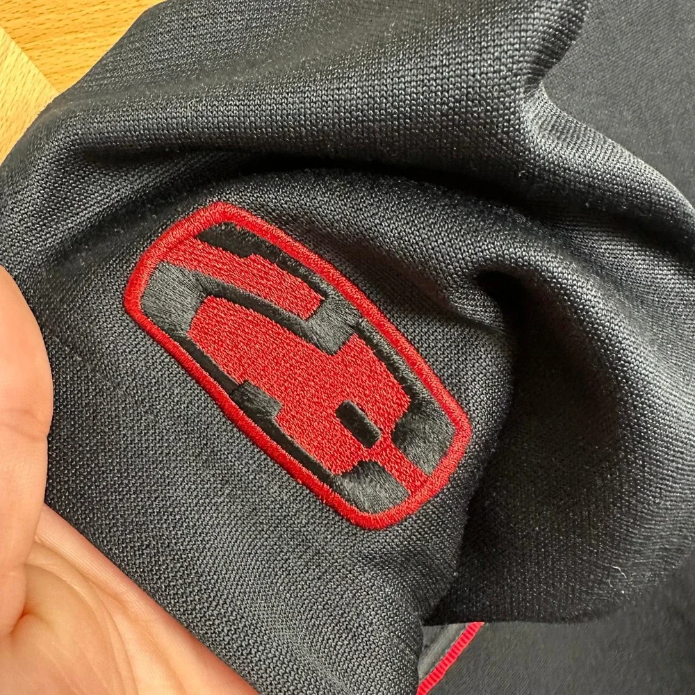 Jordan Vintage 00s Full Zip Hoodie Jacket Athletic Training Black Red Accents